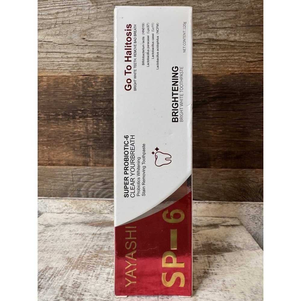 Yayashi SP6 Probiotic Whitening Toothpaste 4.9oz / 120g NEW |‎ MSRP = $20